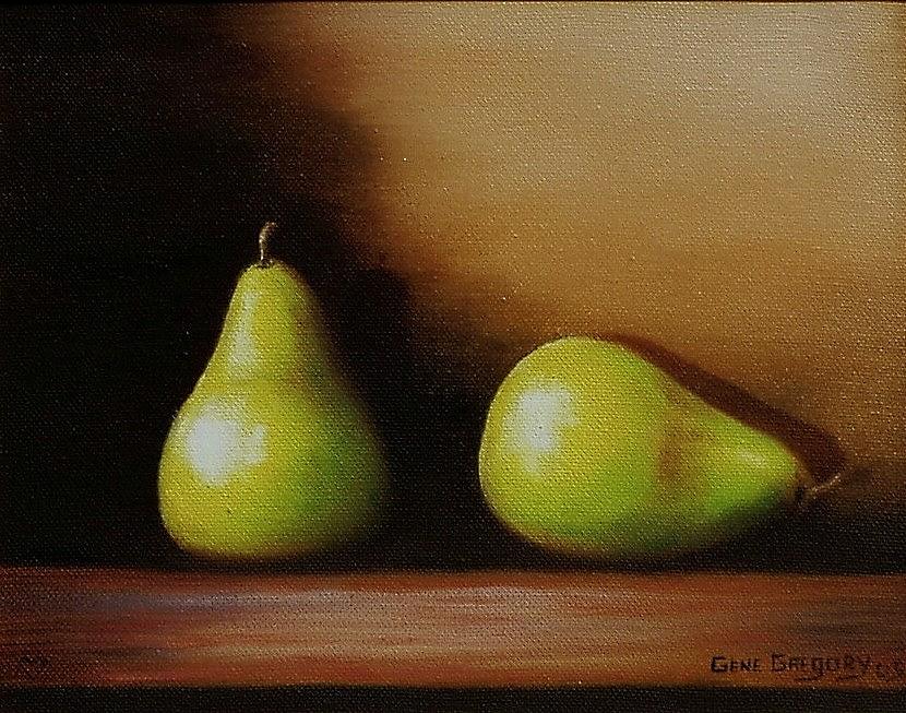 Pair of pears Painting by Gene Gregory