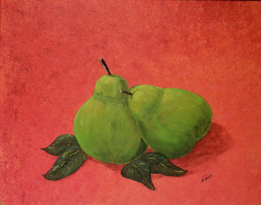 Pair of Pears Painting by Nancy Sisco