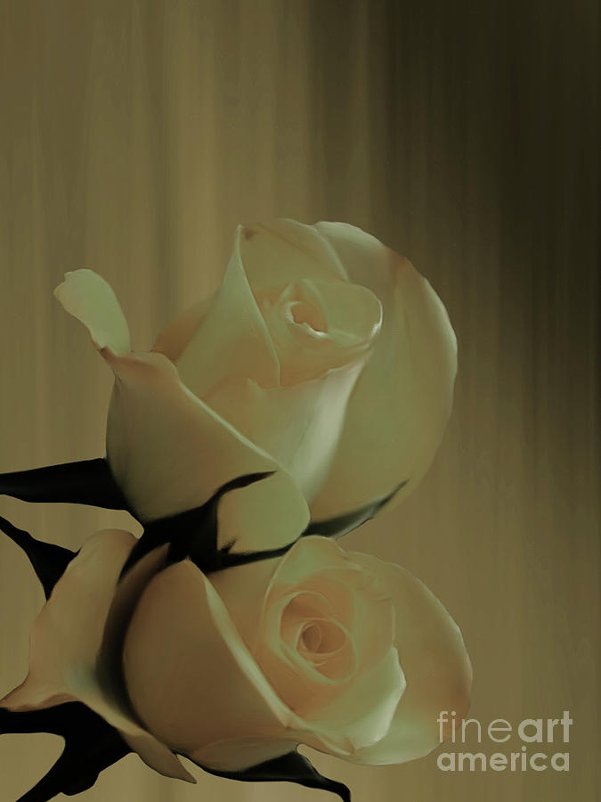 Pair of Roses  Painting by Gull G