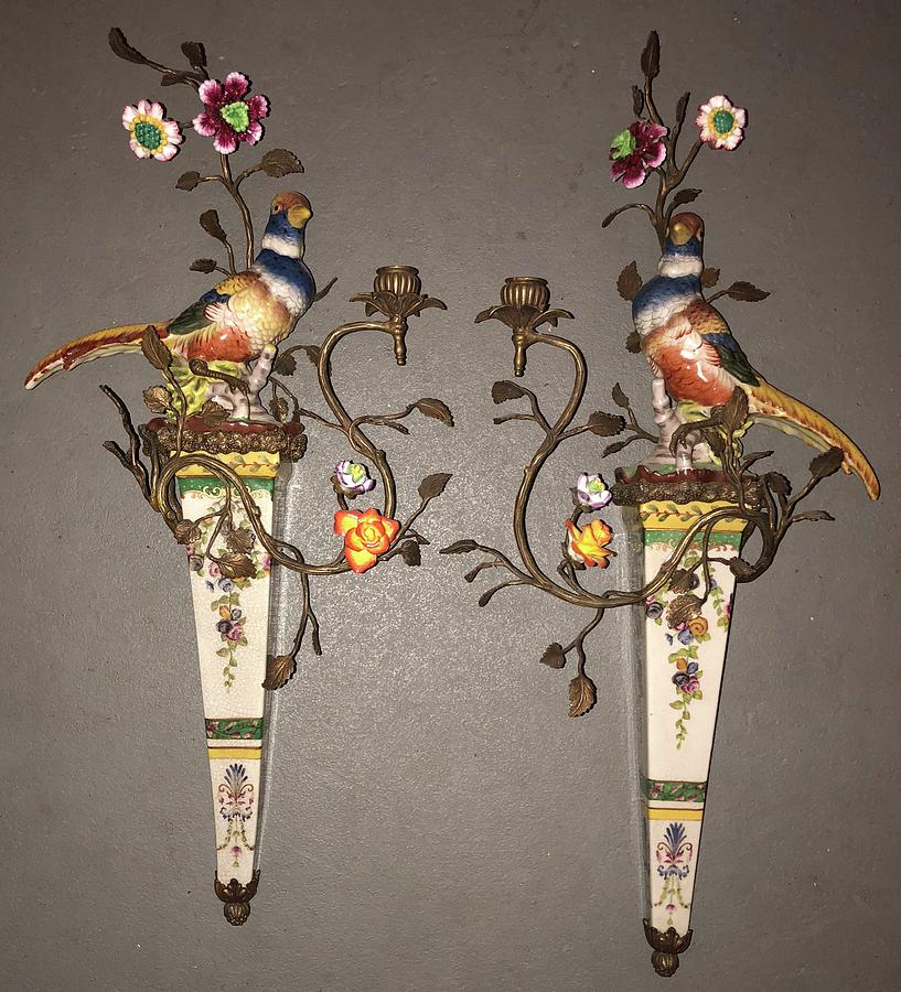 Pair of Wall Sconces Sculpture by William Lowe