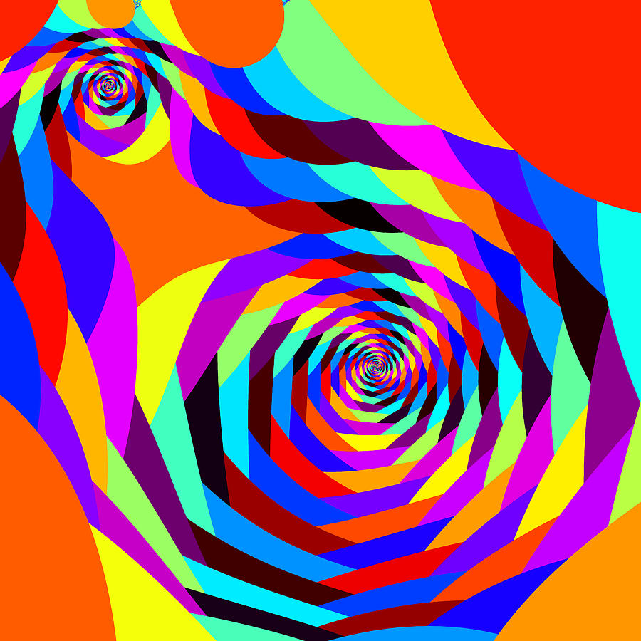Paired Spirals Digital Art by Blair Gibb