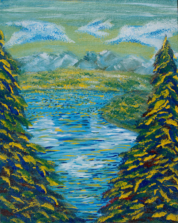 Pais de Dios - Gods Country Painting by Candelario Cervantez Pais de Dios - Gods Country Painting by Candelario Cervantez