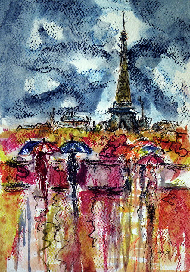 Pais in rain II Painting by Kovacs Anna Brigitta