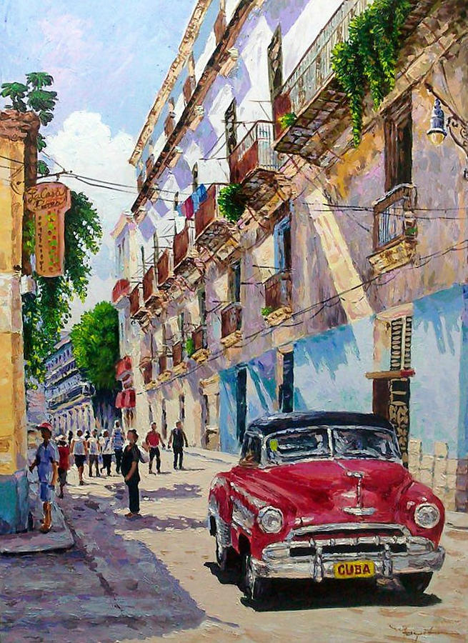 Cuba Painting - Paisaje Urbano - Urban Landscape by Mario Echavarria