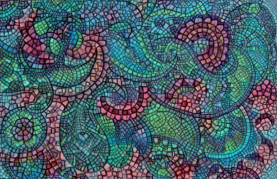 Paisley mosaic 3 Digital Art by Megan Walsh