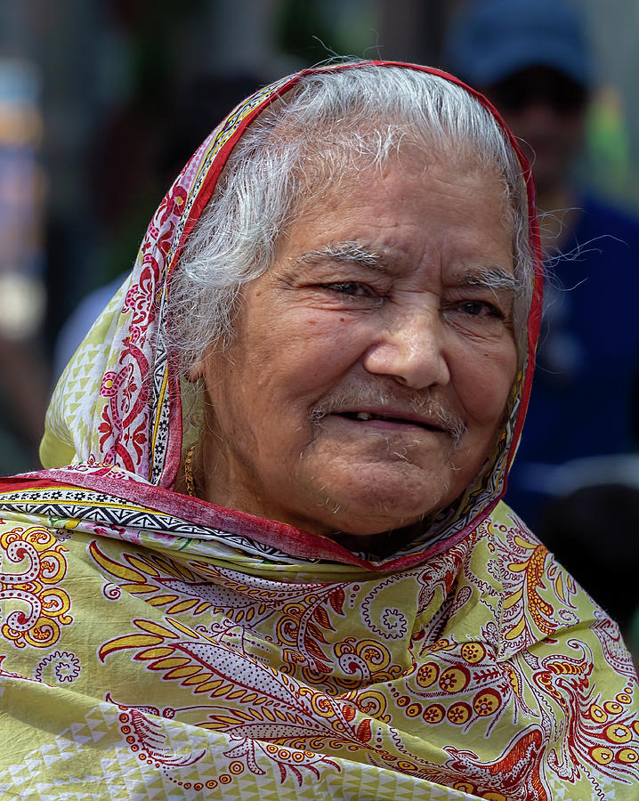 Pakistani Day NYC August 5 2018 Elderly Woman Photograph by Robert Ullmann
