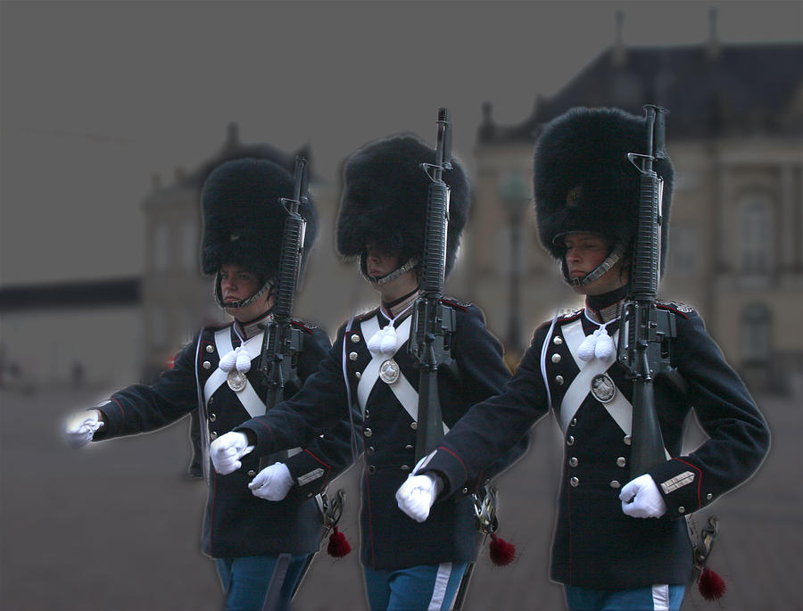 Palace Guards Photograph - Palace Guards Kopenhagen by Jim Kuhlmann