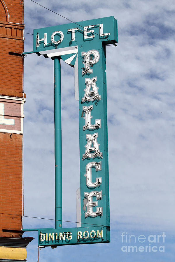Vintage Photograph - Palace Hotel Sign by Catherine Sherman
