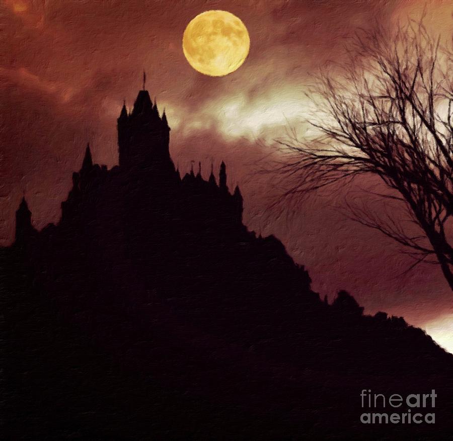 Fantasy Painting - Palace of Dracula by Sarah Kirk by Esoterica Art Agency
