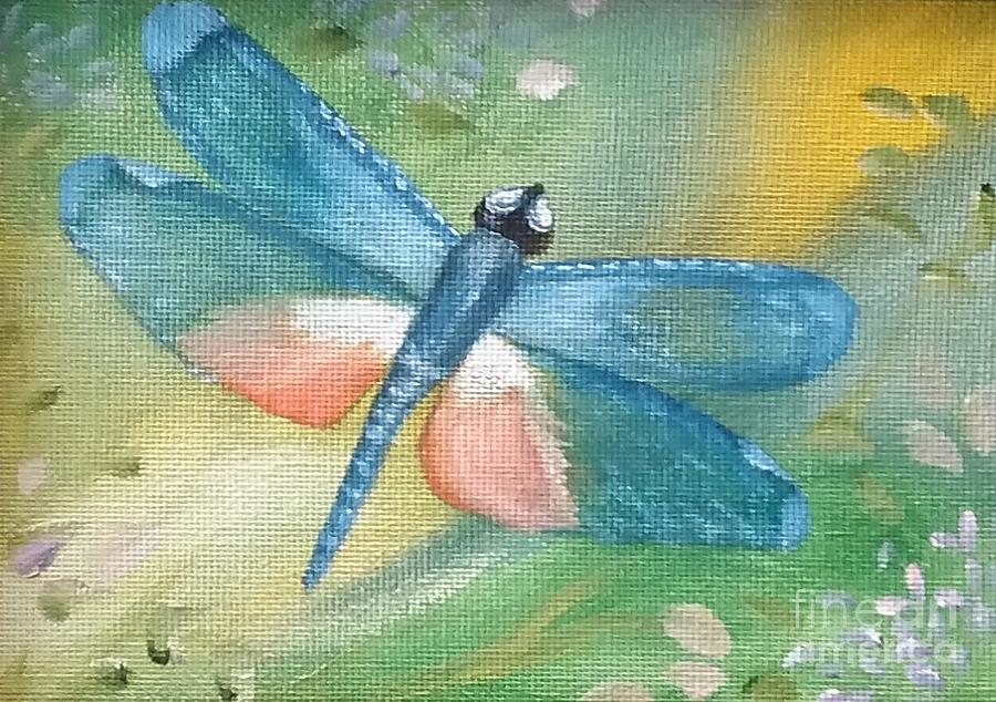 Pale Blue Beauty Painting by Peggy Miller