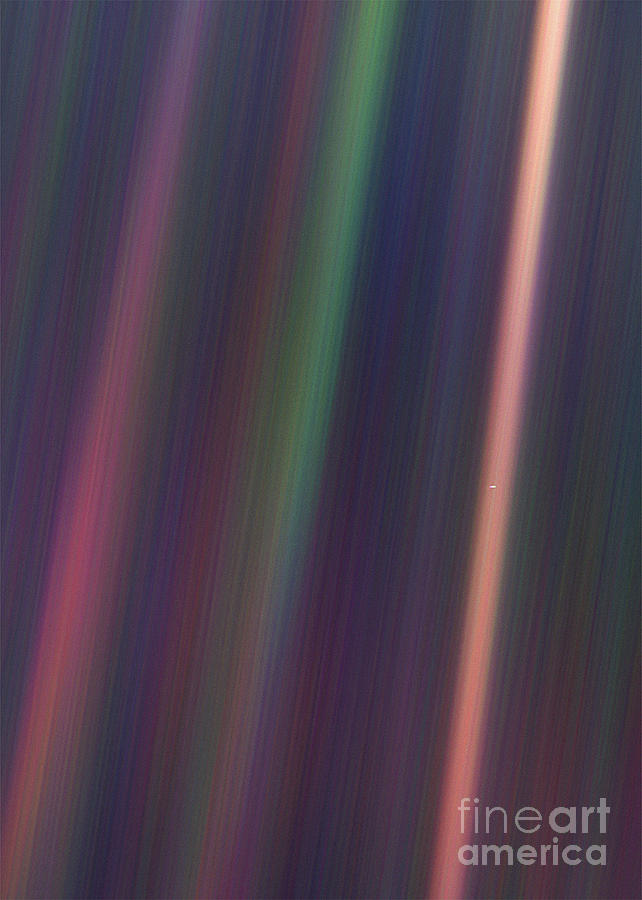 Space Photograph - Pale Blue Dot Voyager 1  by Doc Braham