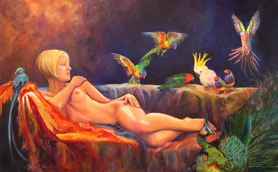 Nude Painting - Pale By Comparison by Valerie Aune Nude Painting - Pale By Comparison by Valerie Aune