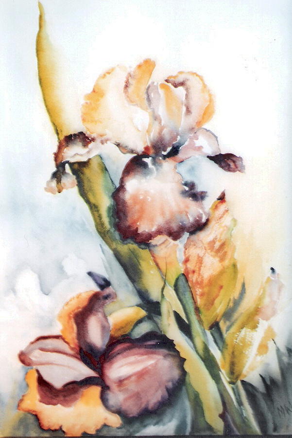 Pale Iris Painting by Marsha Woods