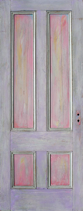 Pale Lilac and Pink Door Painting by Asha Carolyn Young