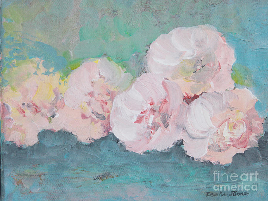 Pale Pink Peonies Painting by Robin Pedrero
