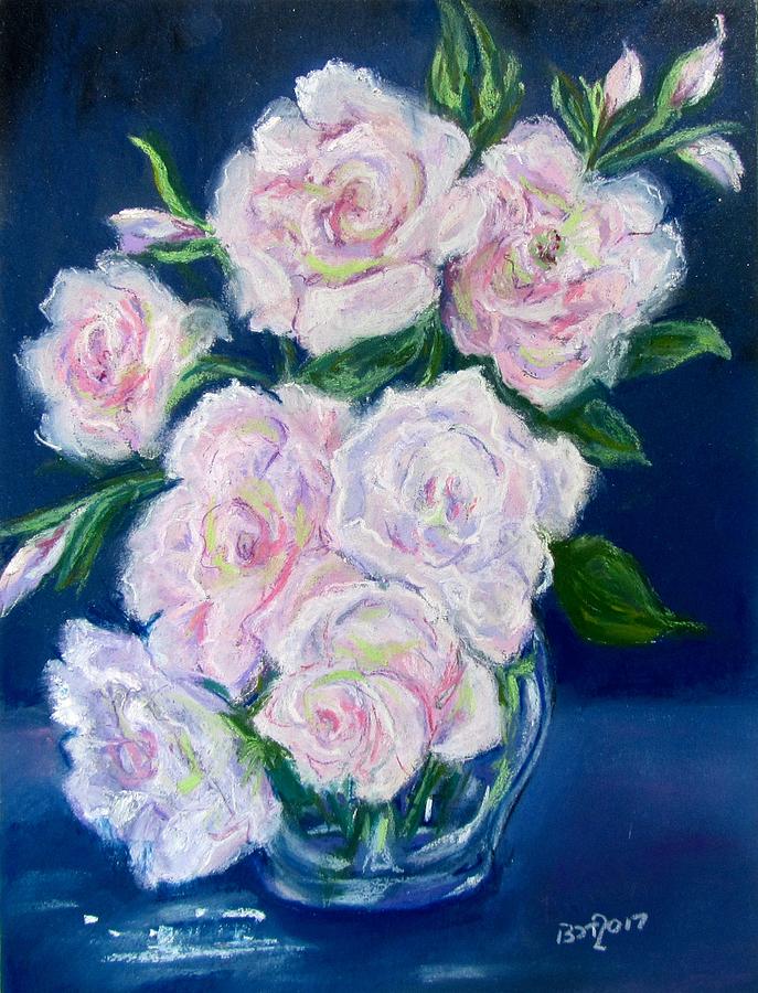 Pale PInk Seduction Roses Pastel by Barbara OToole