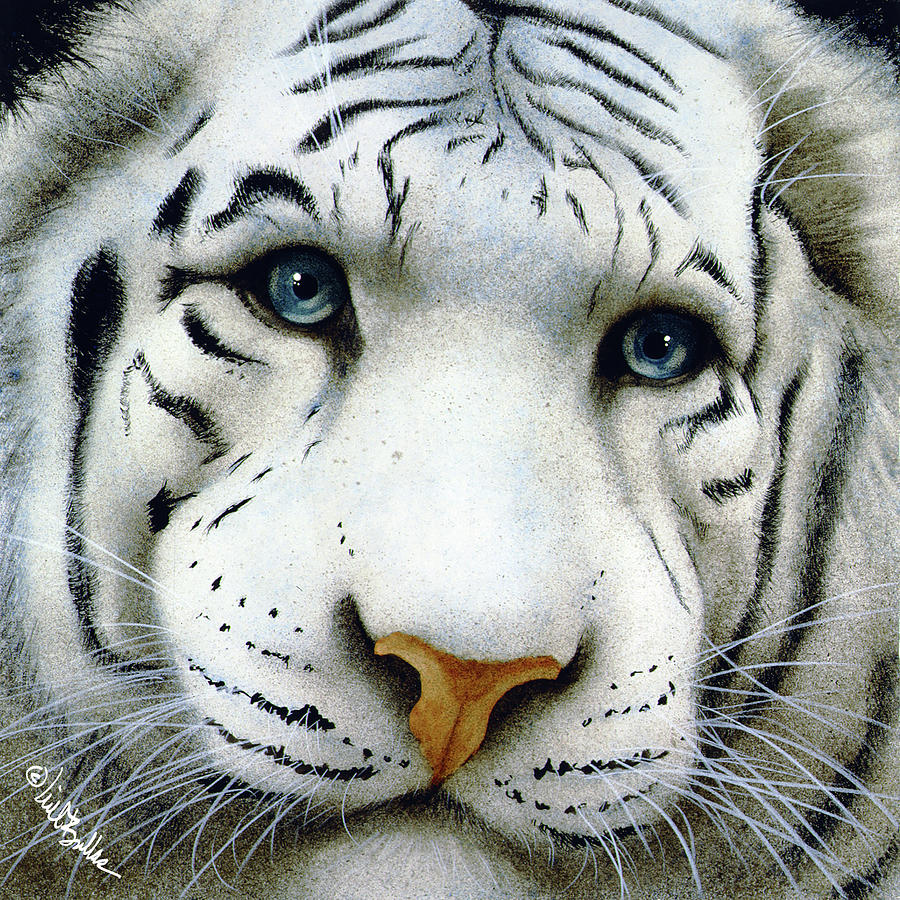 Tiger Painting - Pale Prince... by Will Bullas