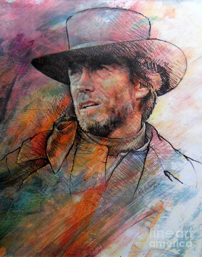 Clint Eastwood Painting - Pale Rider by Rik Ward