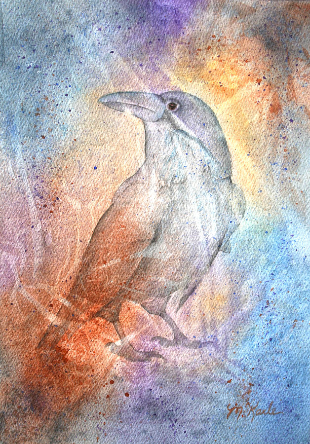 Paleoimpression Raven 2 Painting by Marsha Karle