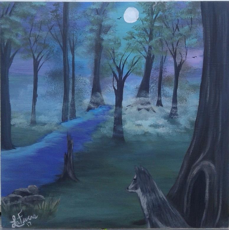 Wolves Painting - Pales in Comparison  by Lori Lafevers