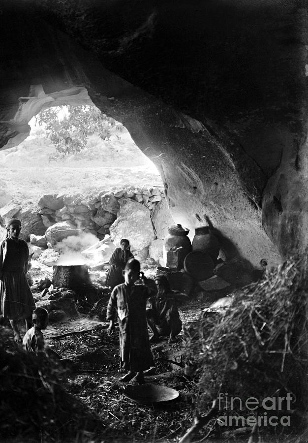 1910s Photograph - Palestine: Cave Dwelling by Granger