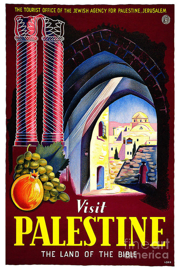 Travel Poster Painting - Palestine Travel Poster by Pd