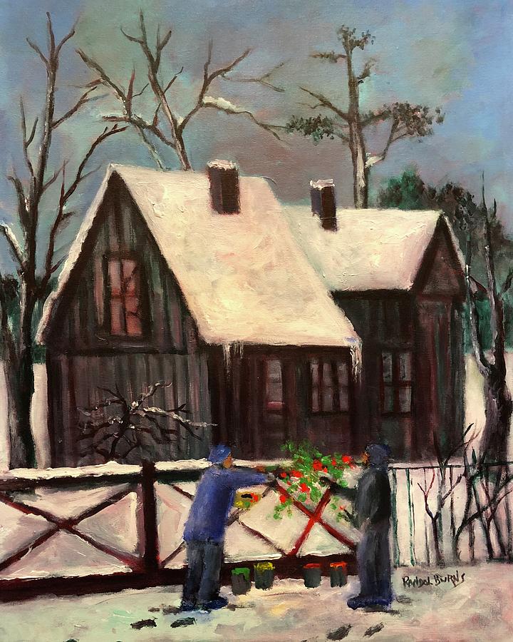 Palette in the Snow Painting by Rand Burns