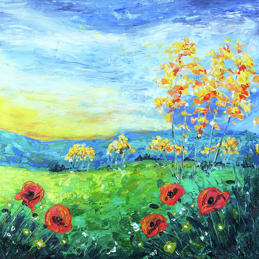 Palette Knife Poppies 2 Painting By Jennifer Allison Pixels