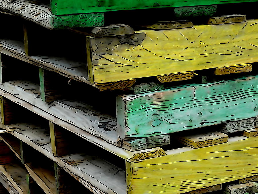 Pallet Photograph - Pallet World by Ines Ganteaume