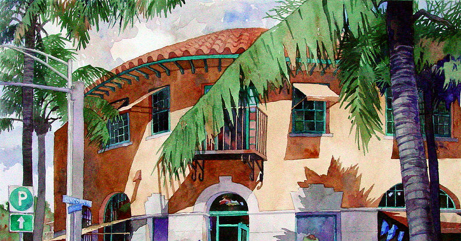 Palm and Deco Painting by Mick Williams