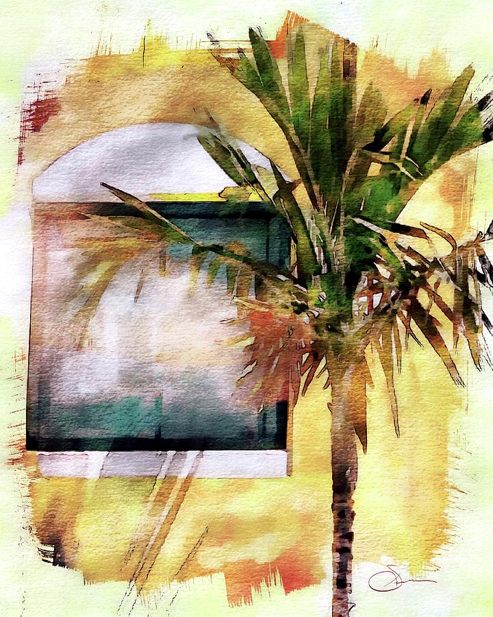 Palm Digital Art - Palm and Window by Rob Smiths