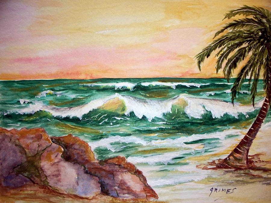 Palm Beach Painting by Carol Grimes
