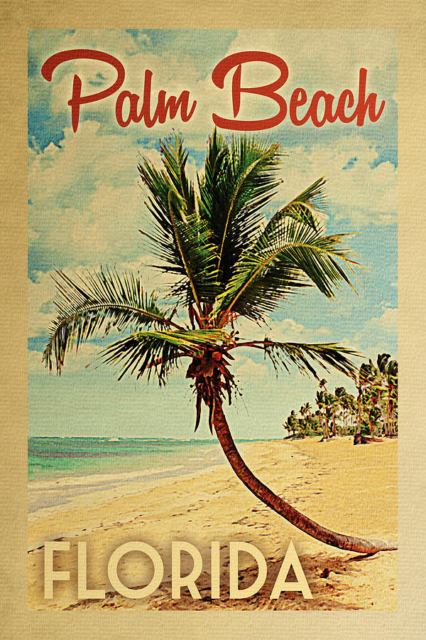 Palm Beach Digital Art - Palm Beach Florida Palm Tree by Flo Karp Palm Beach Digital Art - Palm Beach Florida Palm Tree by Flo Karp