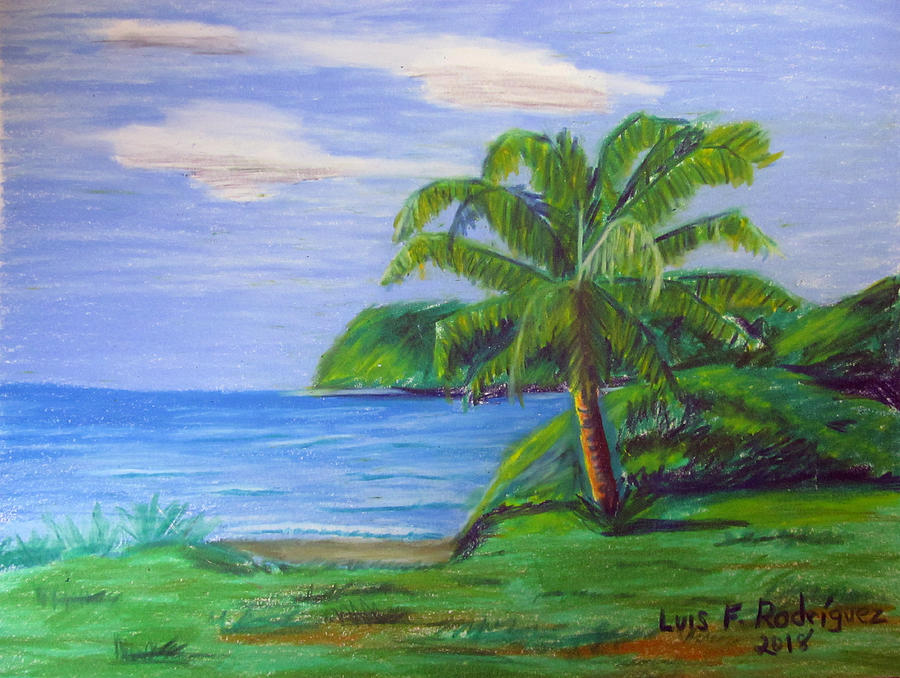 Palm by Arecibo Painting by Luis F Rodriguez