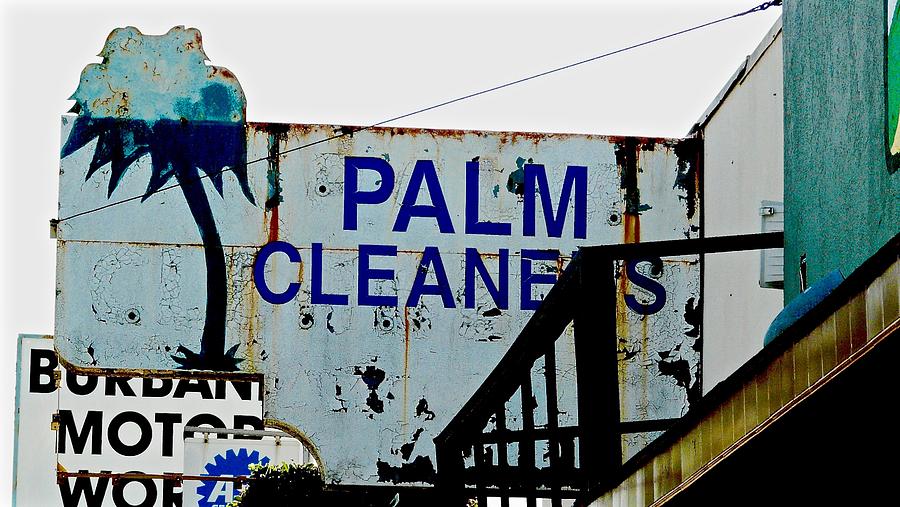 Sign Photograph - Palm Cleaners by Jacqueline Howe