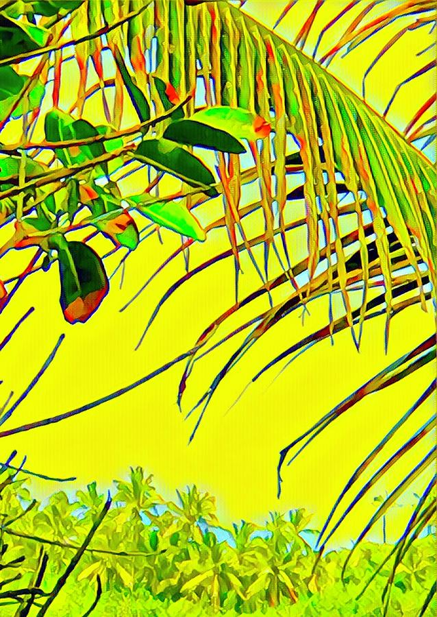 Palm Fragment in Yellow Photograph by Joalene Young