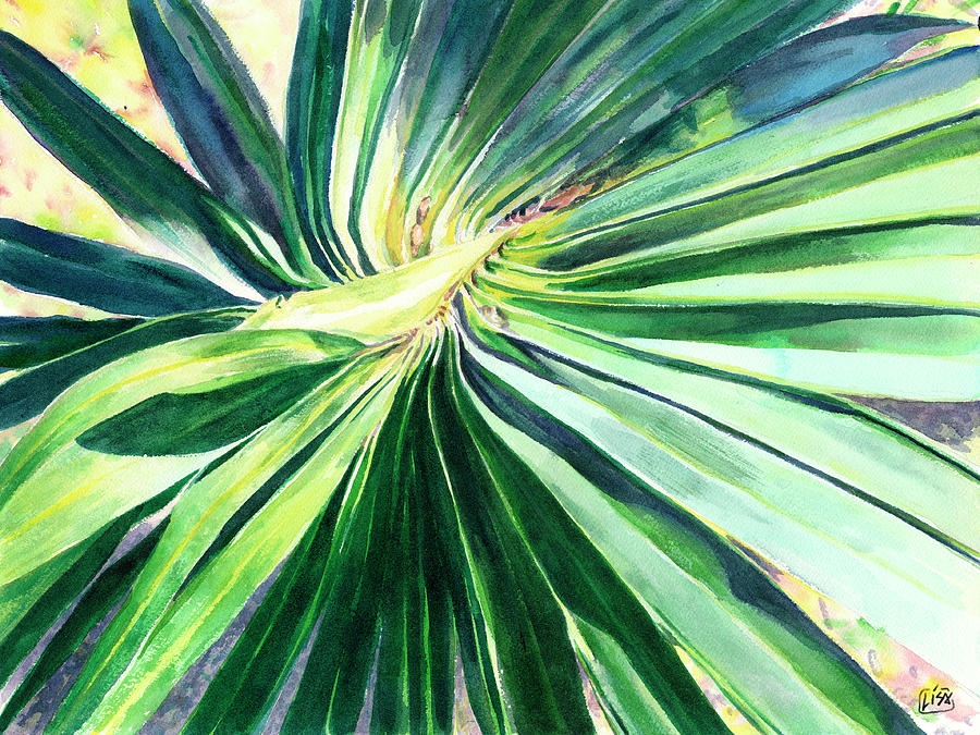 Palm Frond I Painting by Lisa Tennant