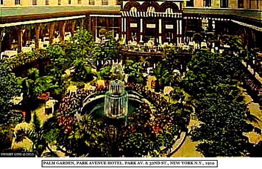 Palm Garden, Park Av. Hotel, New York City, 1910 Mixed Media by Dwight ...