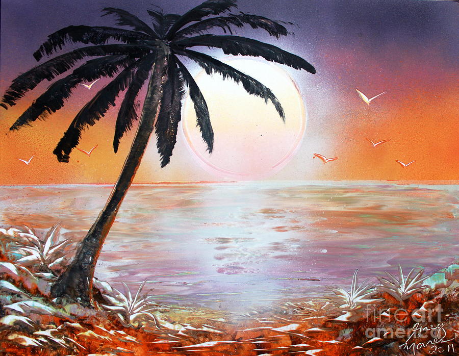 Palm Painting by Greg Moores