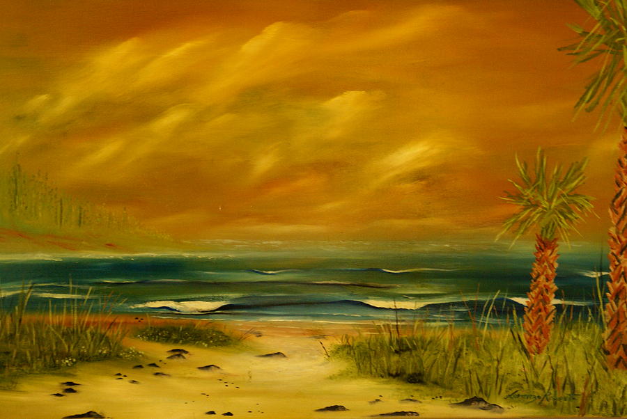 Palm Island Painting by Lorenzo Roberts