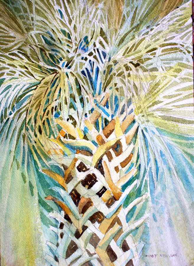 Palm on Honeymoon Island Painting by Mindy Newman