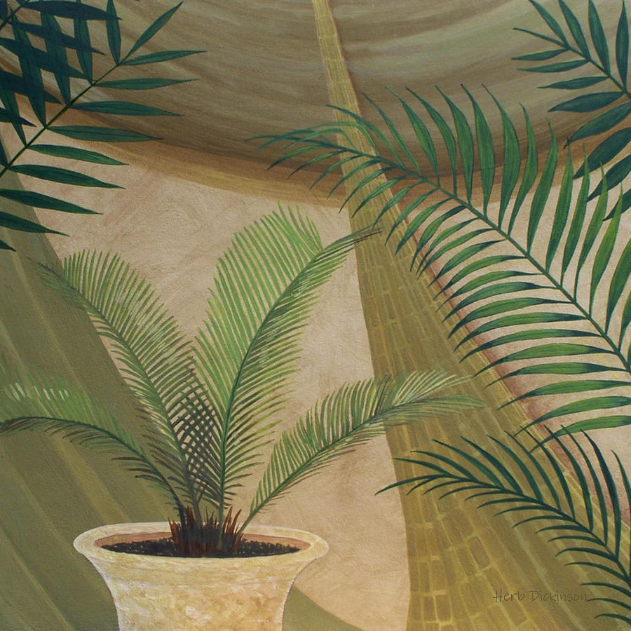Palm Pleasure I Painting by Herb Dickinson
