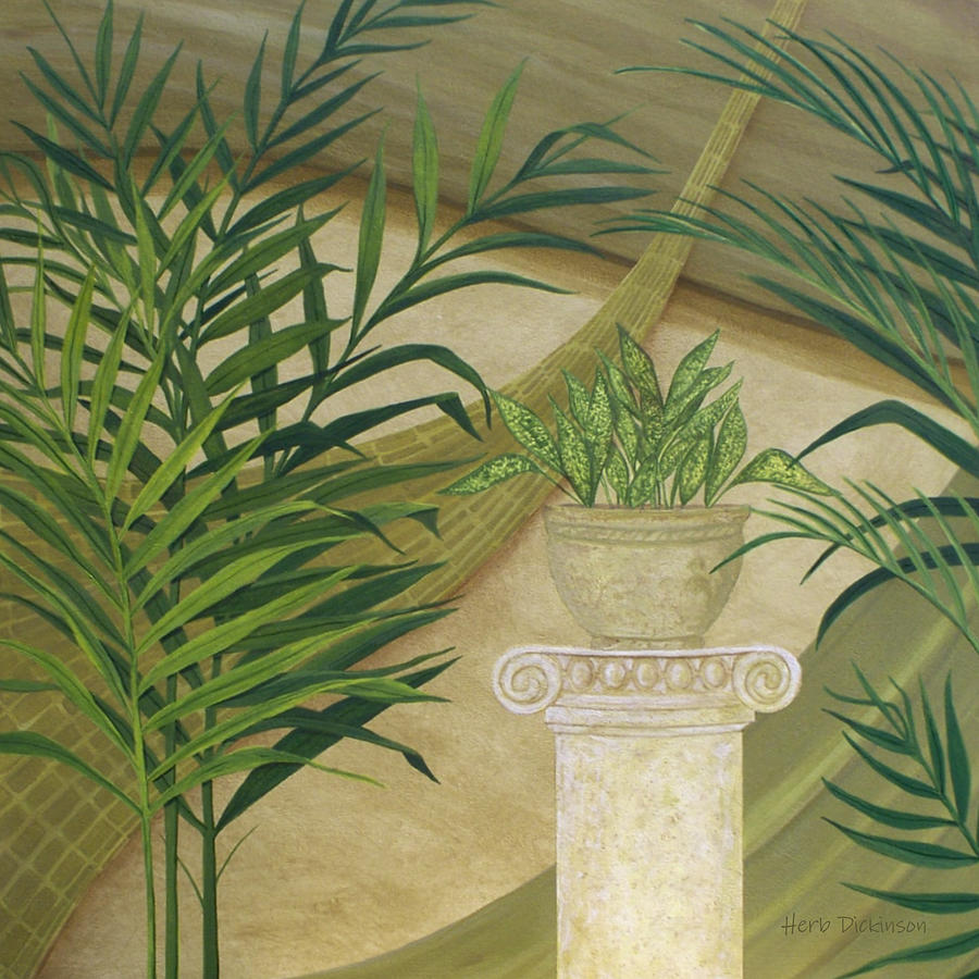 Palm Pleasure II Painting by Herb Dickinson