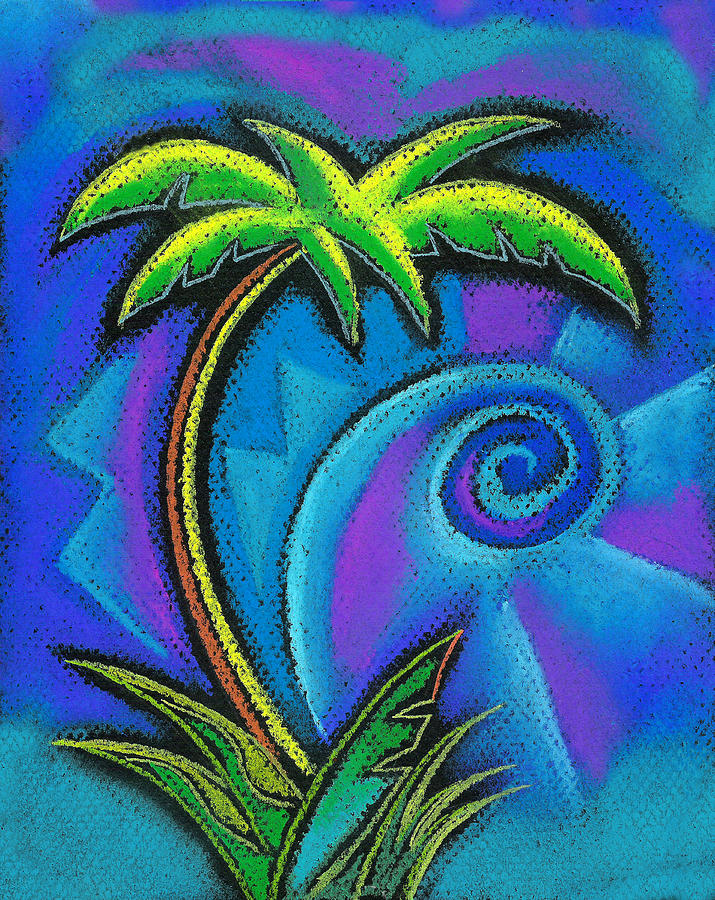 Palm Tree Painting by Leon Zernitsky