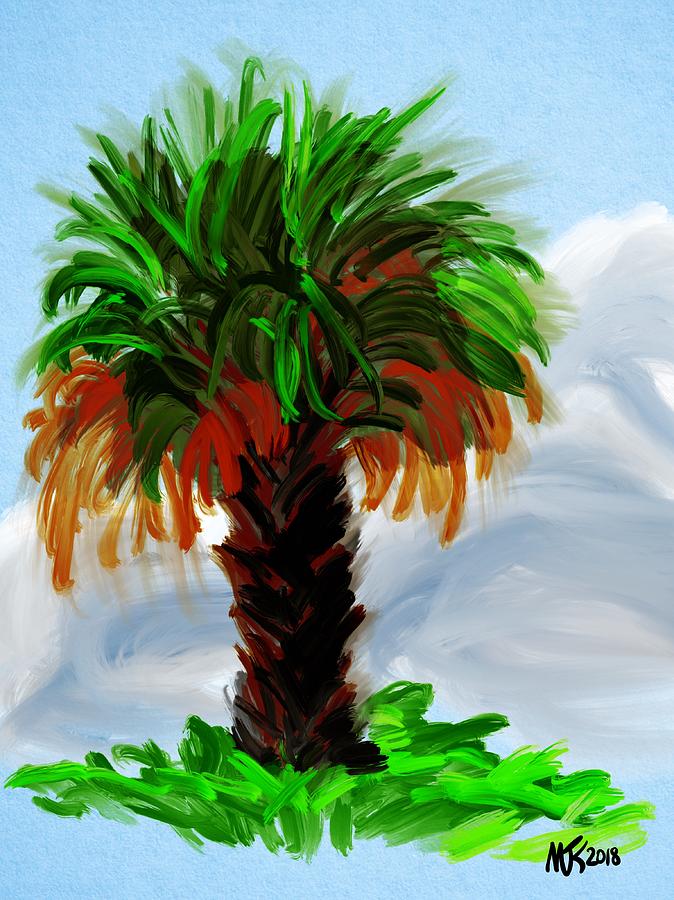 Palm Tree Plein Air Digital Art by Michael Kallstrom