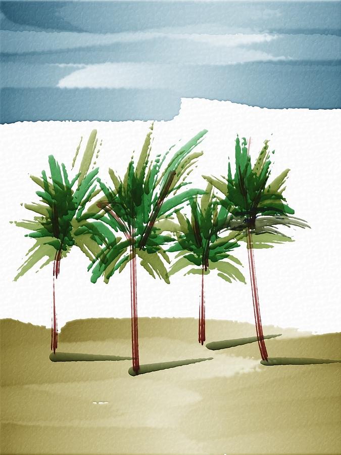 Palm Trees 2 Digital Art by Frank Bright