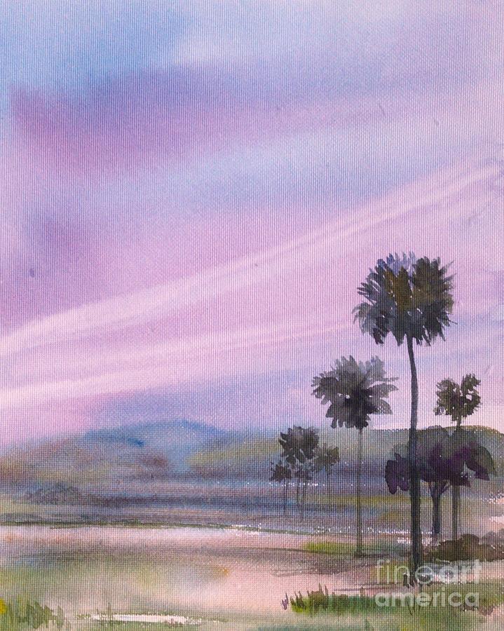 Palm trees Painting by Asha Sudhaker Shenoy