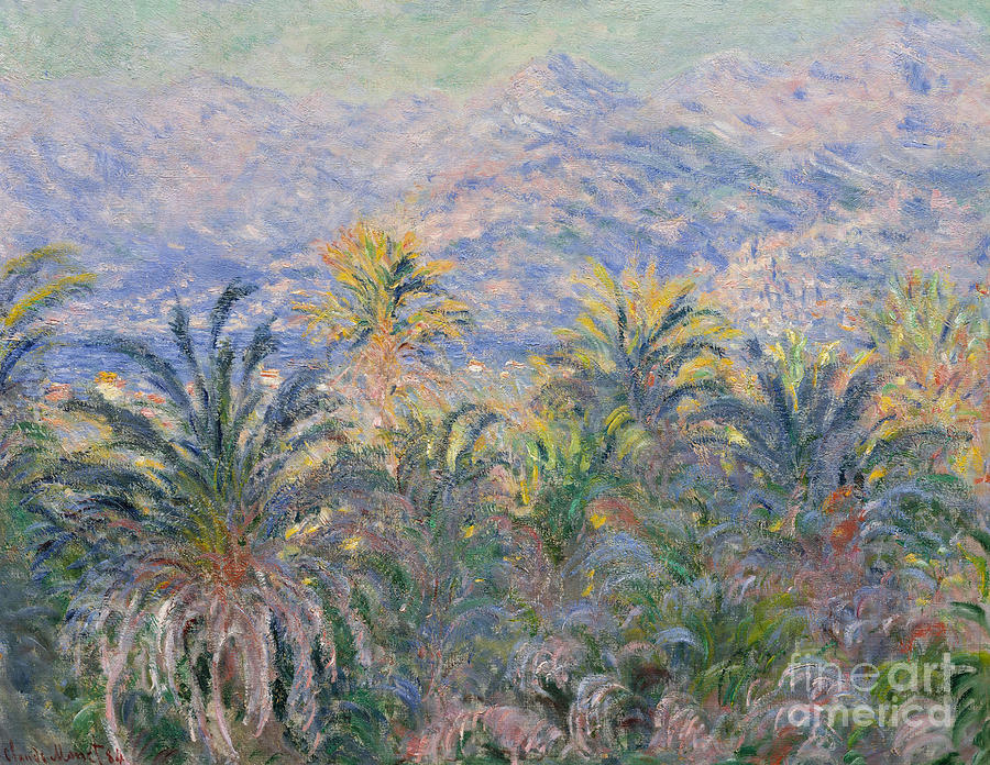 Palm Trees at Bordighera, 1884  Painting by Claude Monet