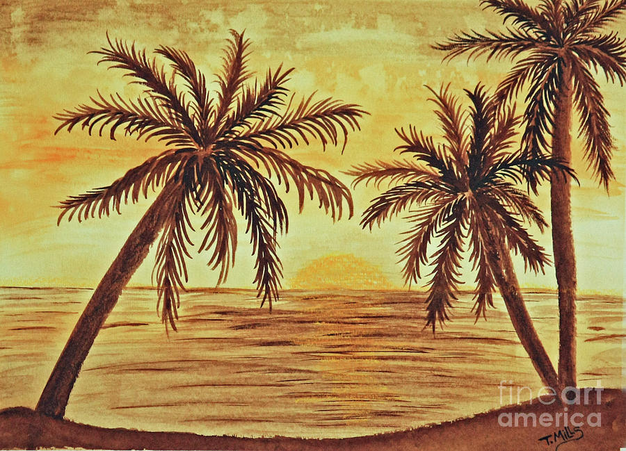 Palm Trees Painting by Terri Mills