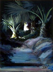 Plein Air Painting - Palm Walk by Darr Sandberg Plein Air Painting - Palm Walk by Darr Sandberg